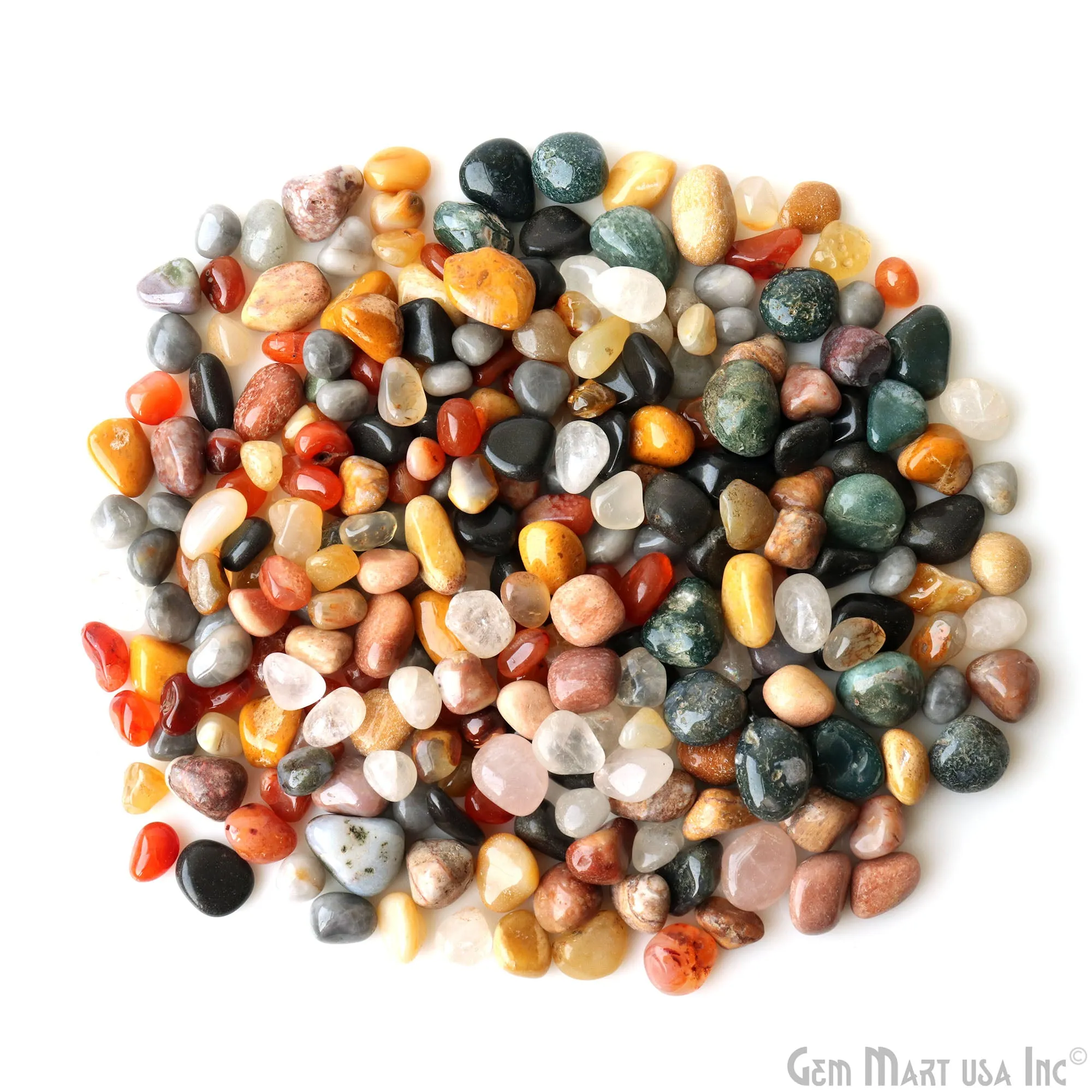 100gm (3.53oz)  Lot Tumbled Stone 0.5 Inch Loose Gemstone Beads