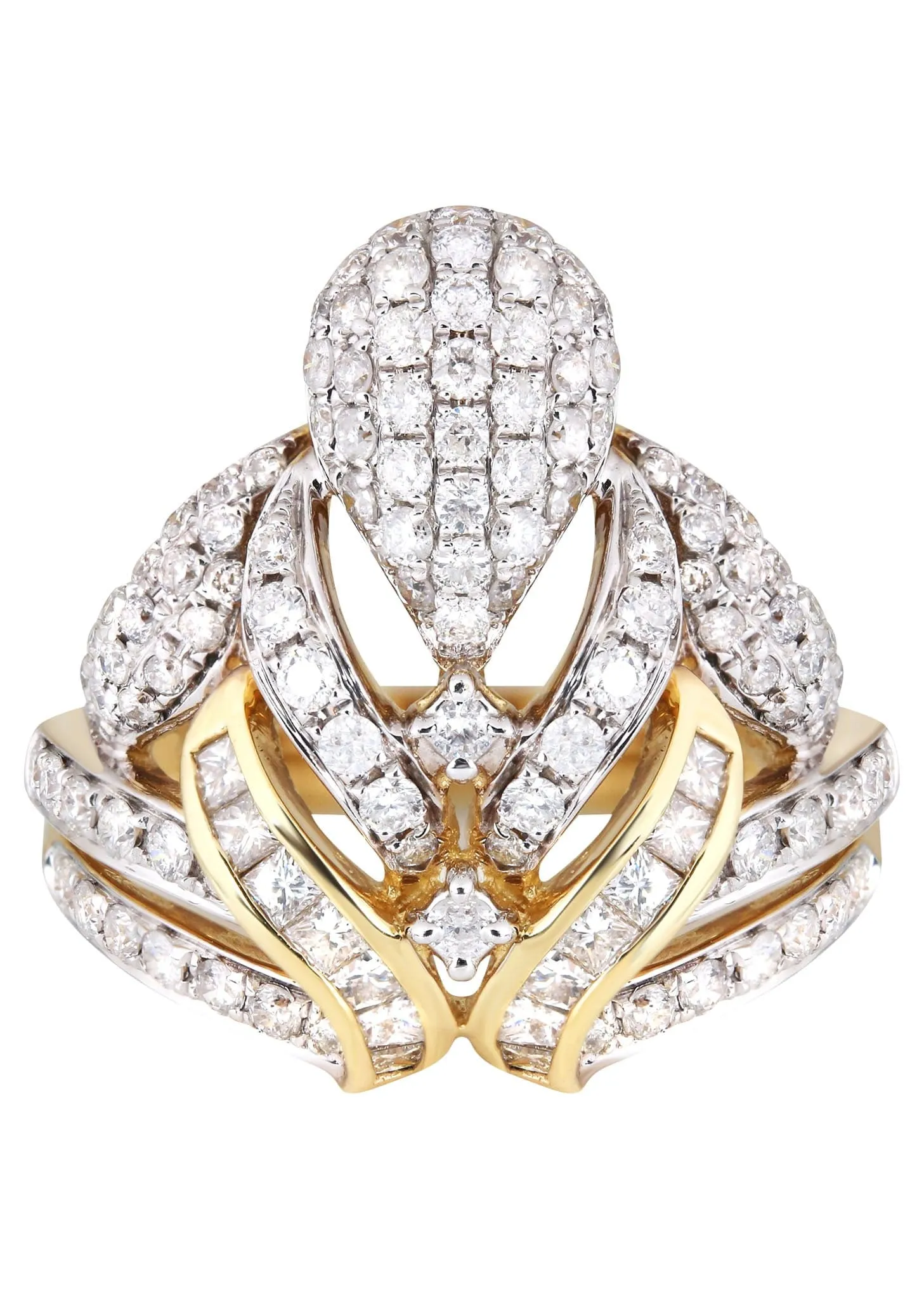 14K Ladies Diamond Cocktail Ring | 2.00 Carats | 6.88 Grams