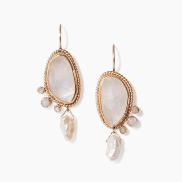 14K Moonstone Mix Pompeii Earrings