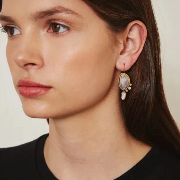 14K Moonstone Mix Pompeii Earrings