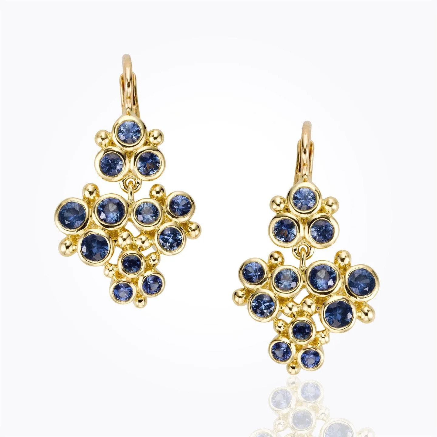 18K Cluster Trio Earrings