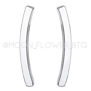 18k White Gold Crawler Earrings