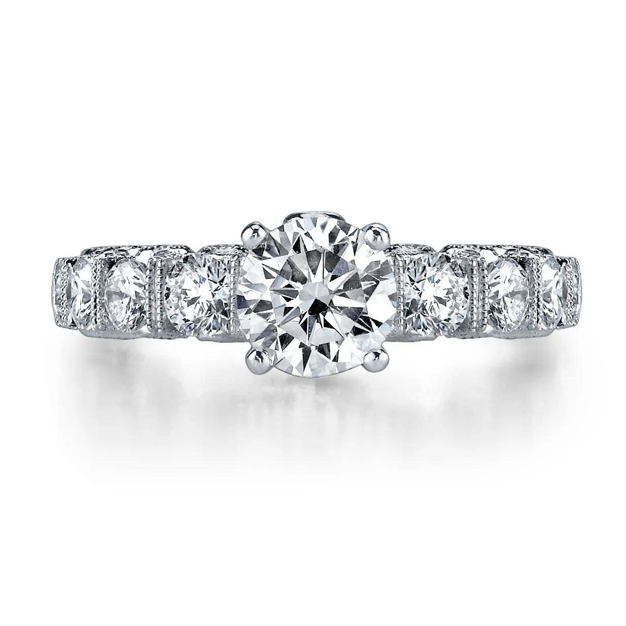 18K White Gold Diamond Engagement Ring