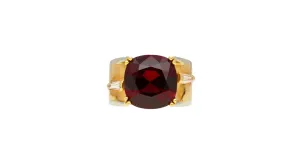 6.04 Carat Cushion Cut No Heat Burma Origin Spinel in Vintage 14K Gold Ring