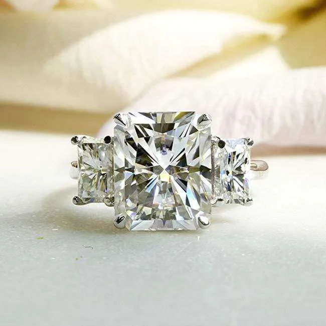 6.7ct.tw Bold 3-Stone Basket Prong Ring