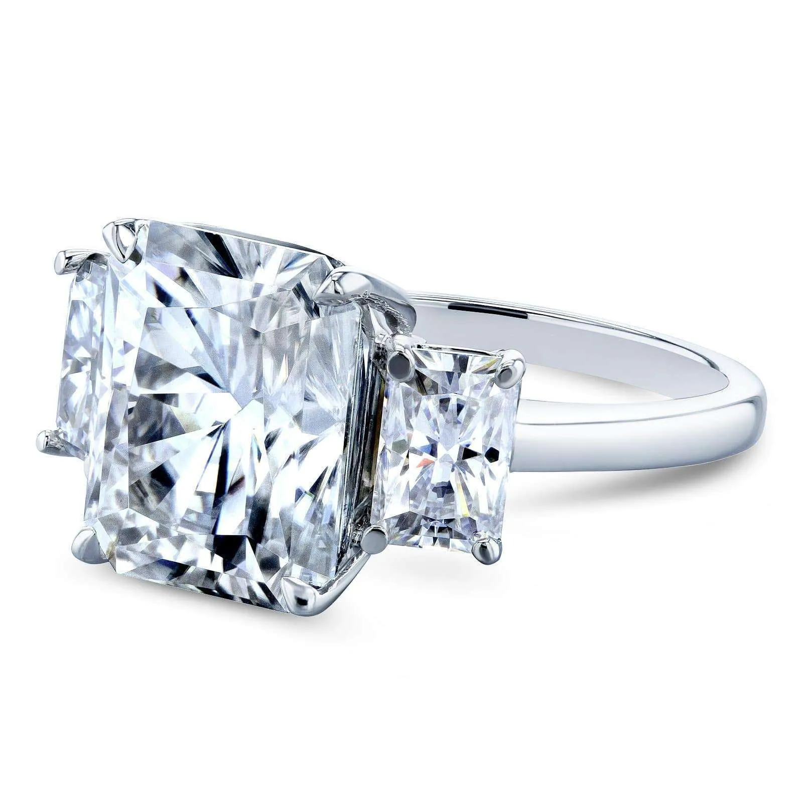 6.7ct.tw Bold 3-Stone Basket Prong Ring