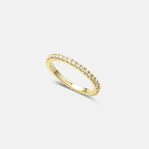 Alison Moissanite Gold Vermeil Eternity Ring