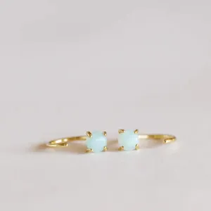 Amazonite Huggies