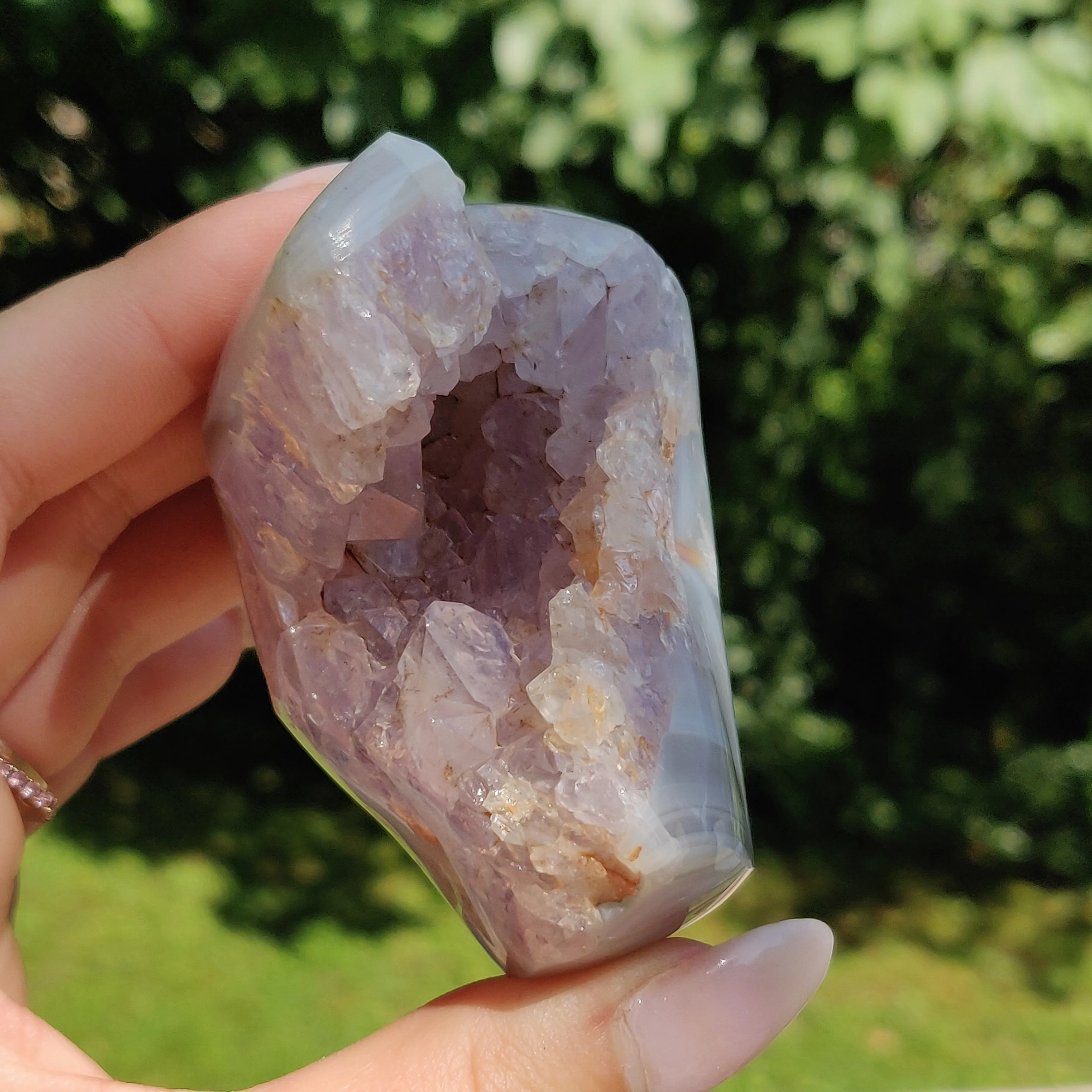 Amethyst Agate Geode (#J2)