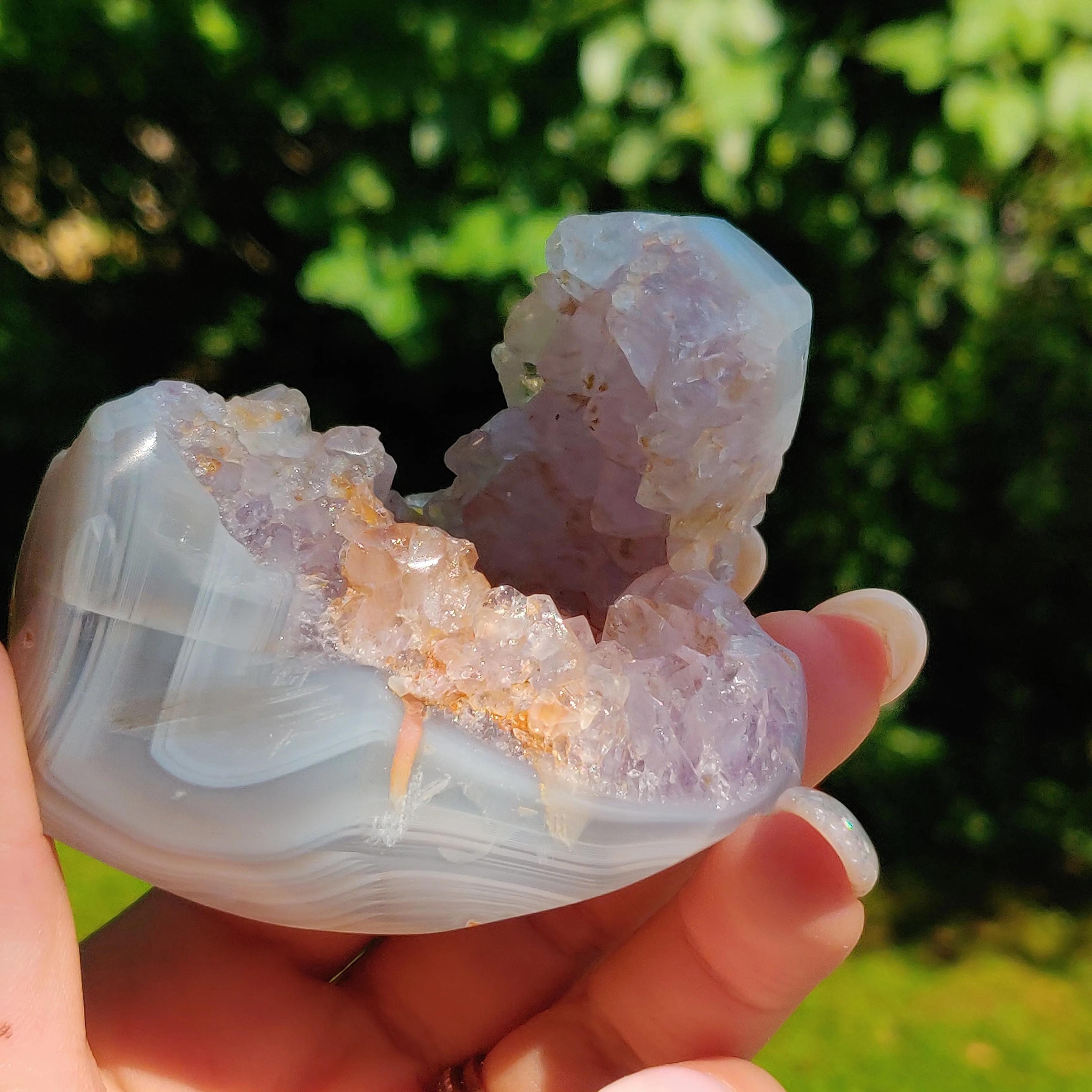 Amethyst Agate Geode (#J2)