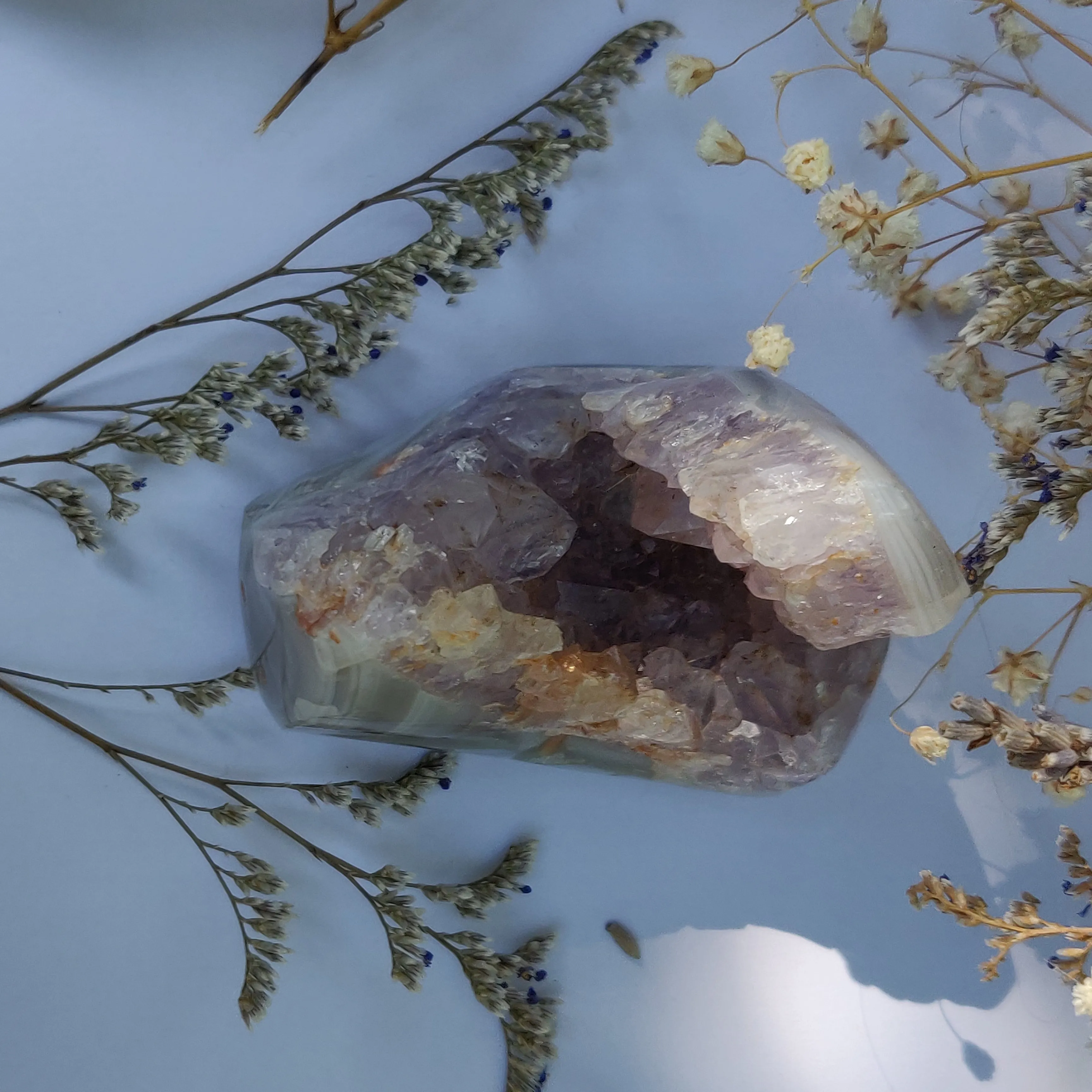 Amethyst Agate Geode (#J2)