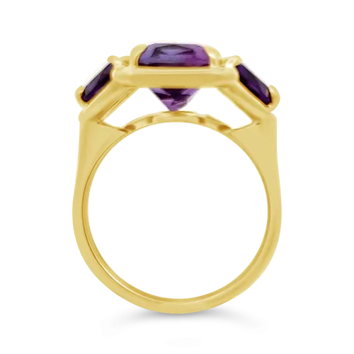 Amethyst & Gold Ring