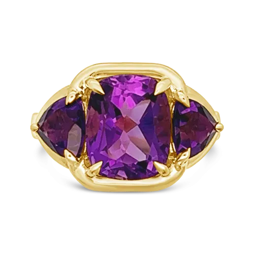 Amethyst & Gold Ring