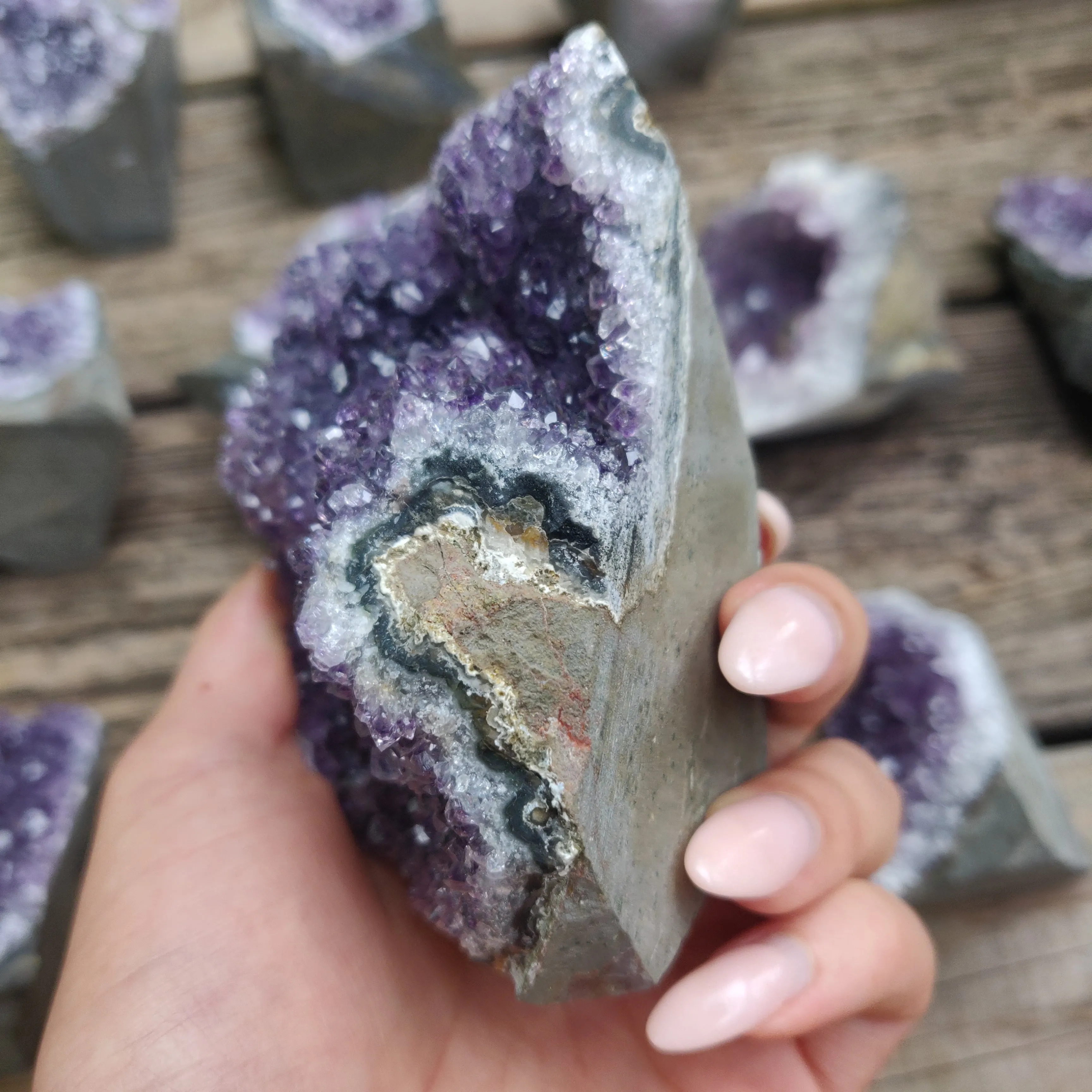 Amethyst Geode Free Form, Cut Base (#28)