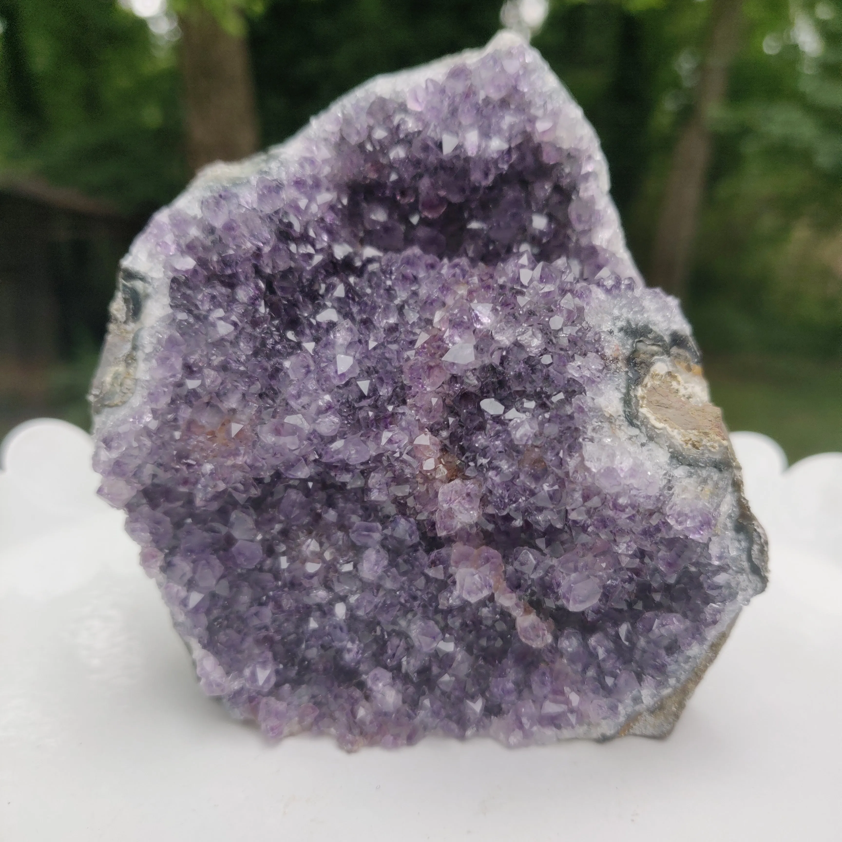 Amethyst Geode Free Form, Cut Base (#28)