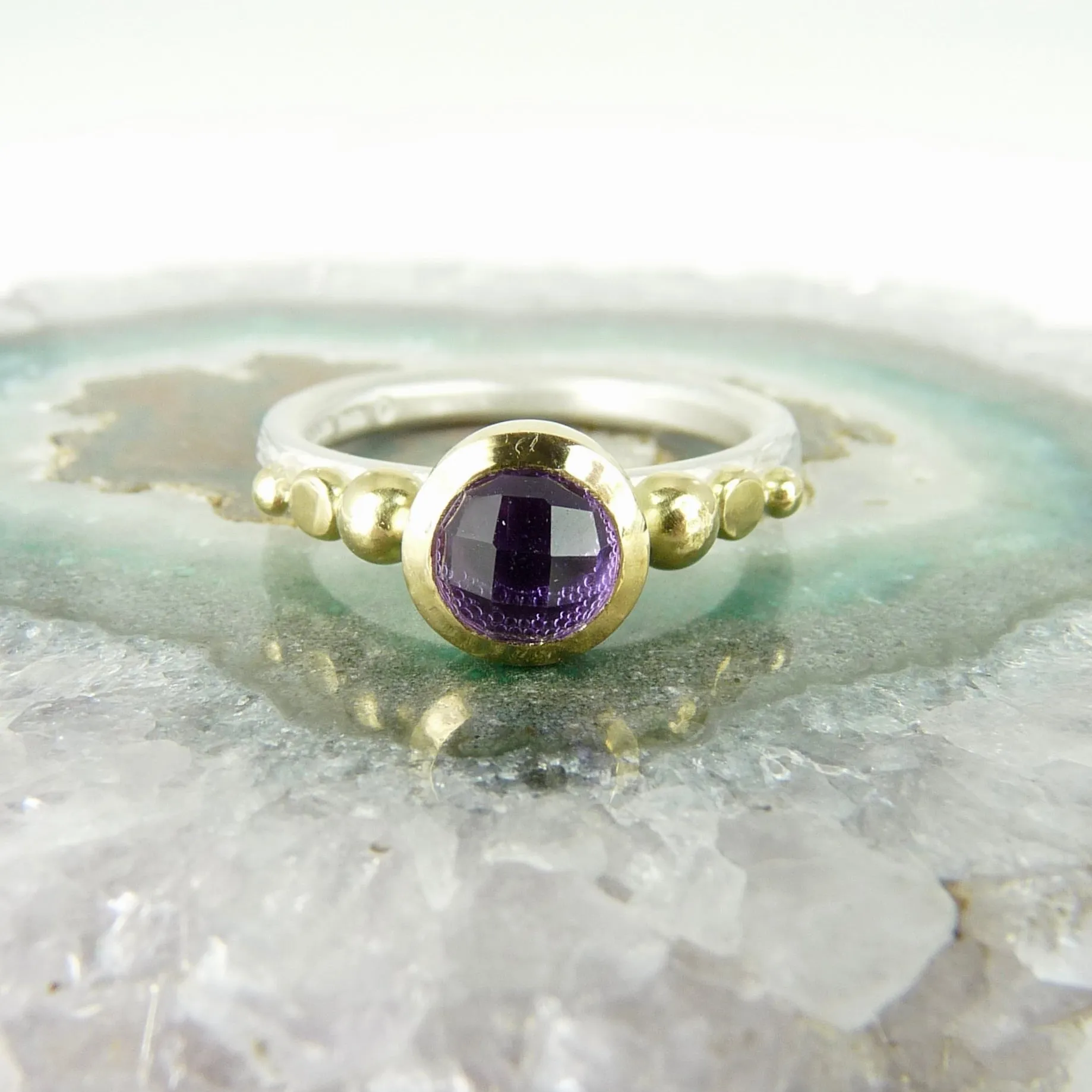 Amethyst Granulation Ring