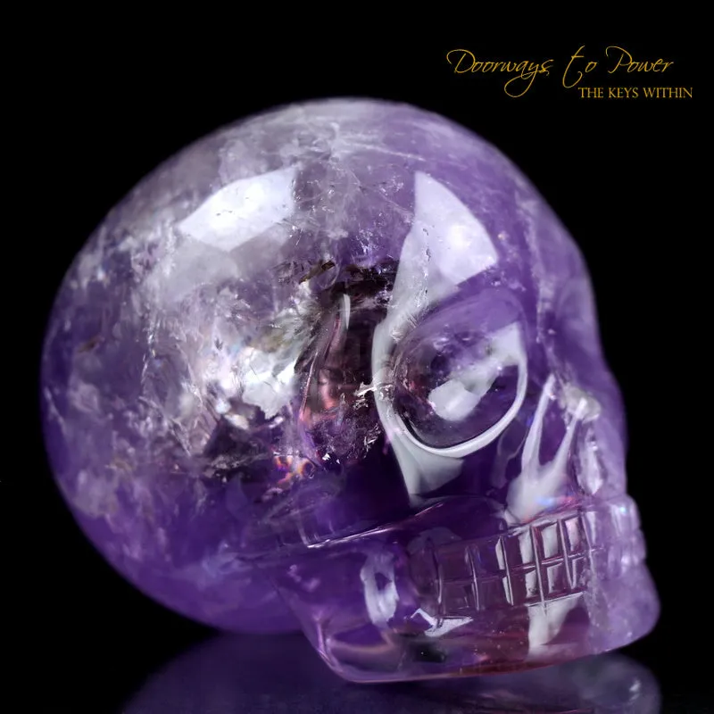 Amethyst Quartz Crystal Skull 'Duality'