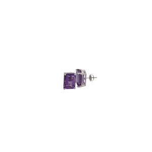 Amethyst Stud Earrings (14K)