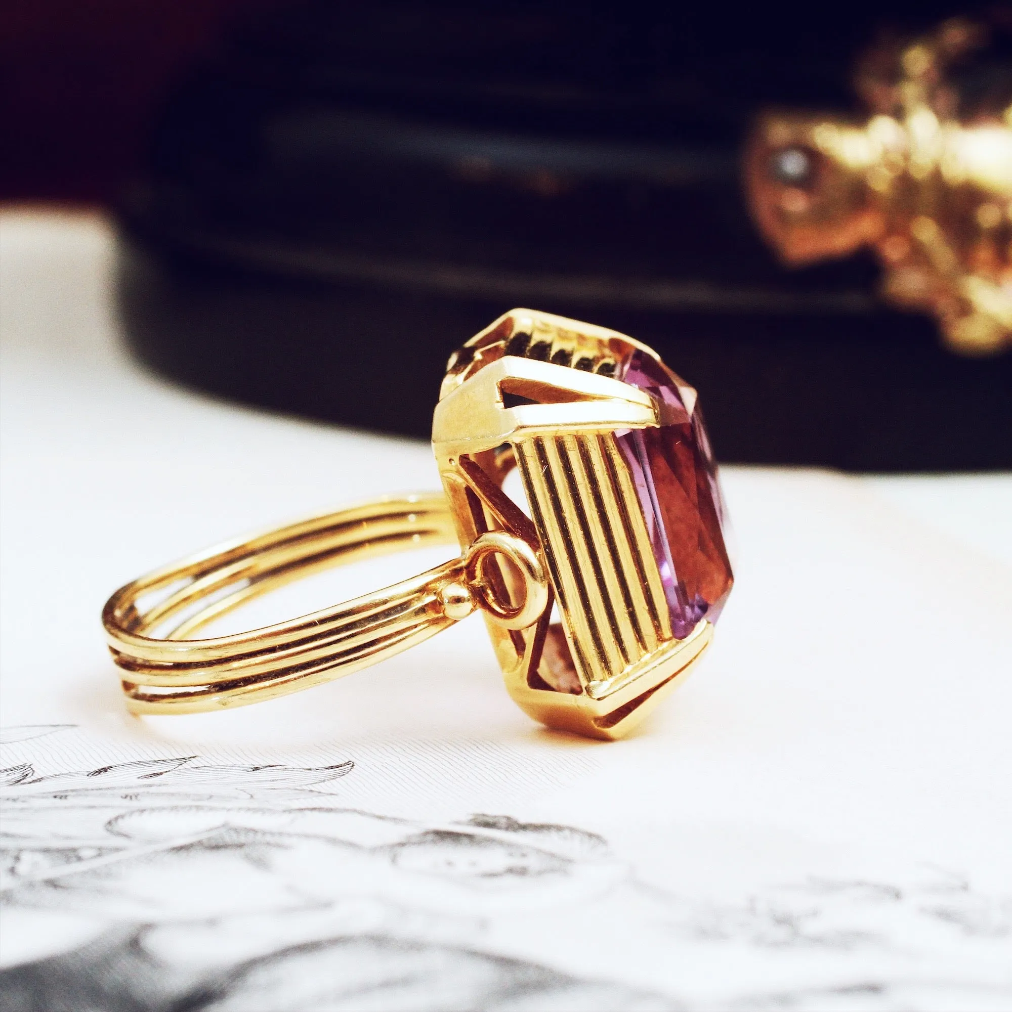 An Extravagant Vintage 1960's Amethyst Cocktail Ring