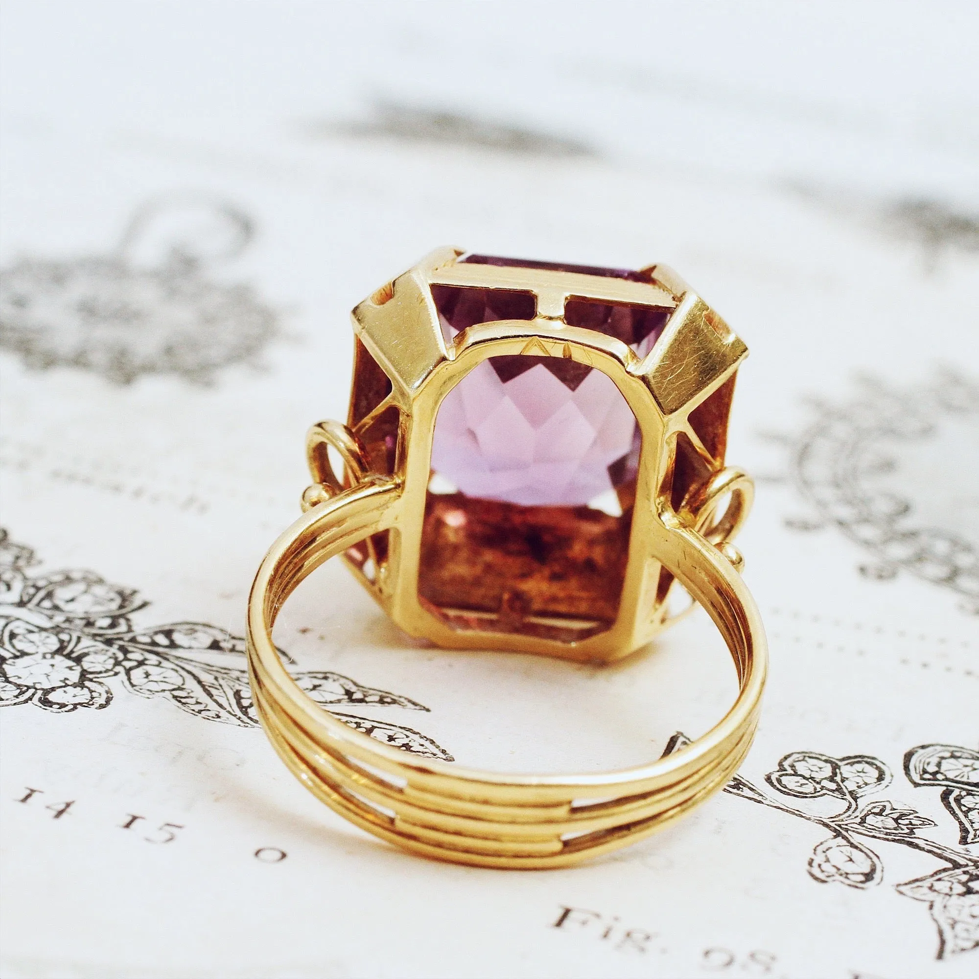 An Extravagant Vintage 1960's Amethyst Cocktail Ring