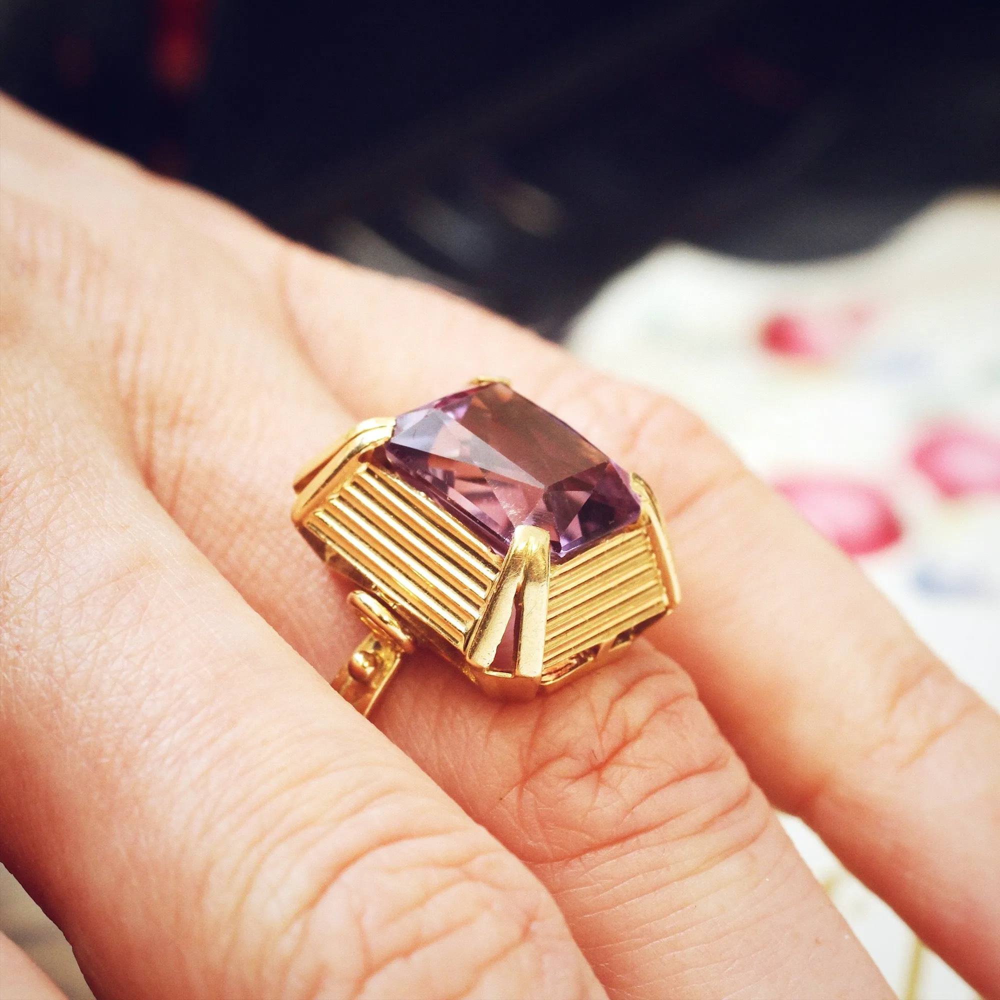 An Extravagant Vintage 1960's Amethyst Cocktail Ring