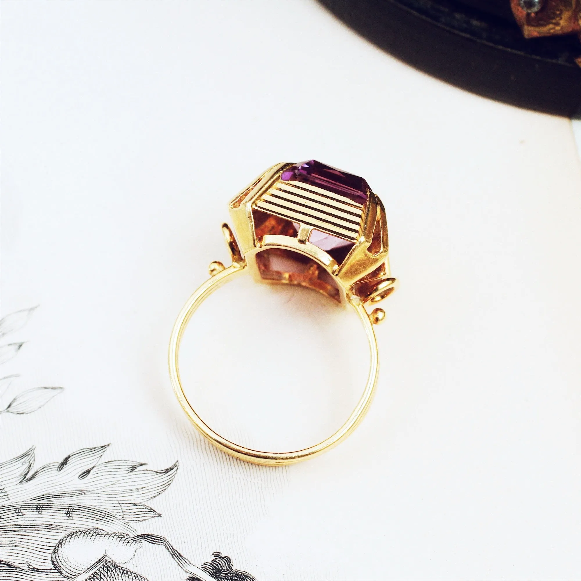 An Extravagant Vintage 1960's Amethyst Cocktail Ring