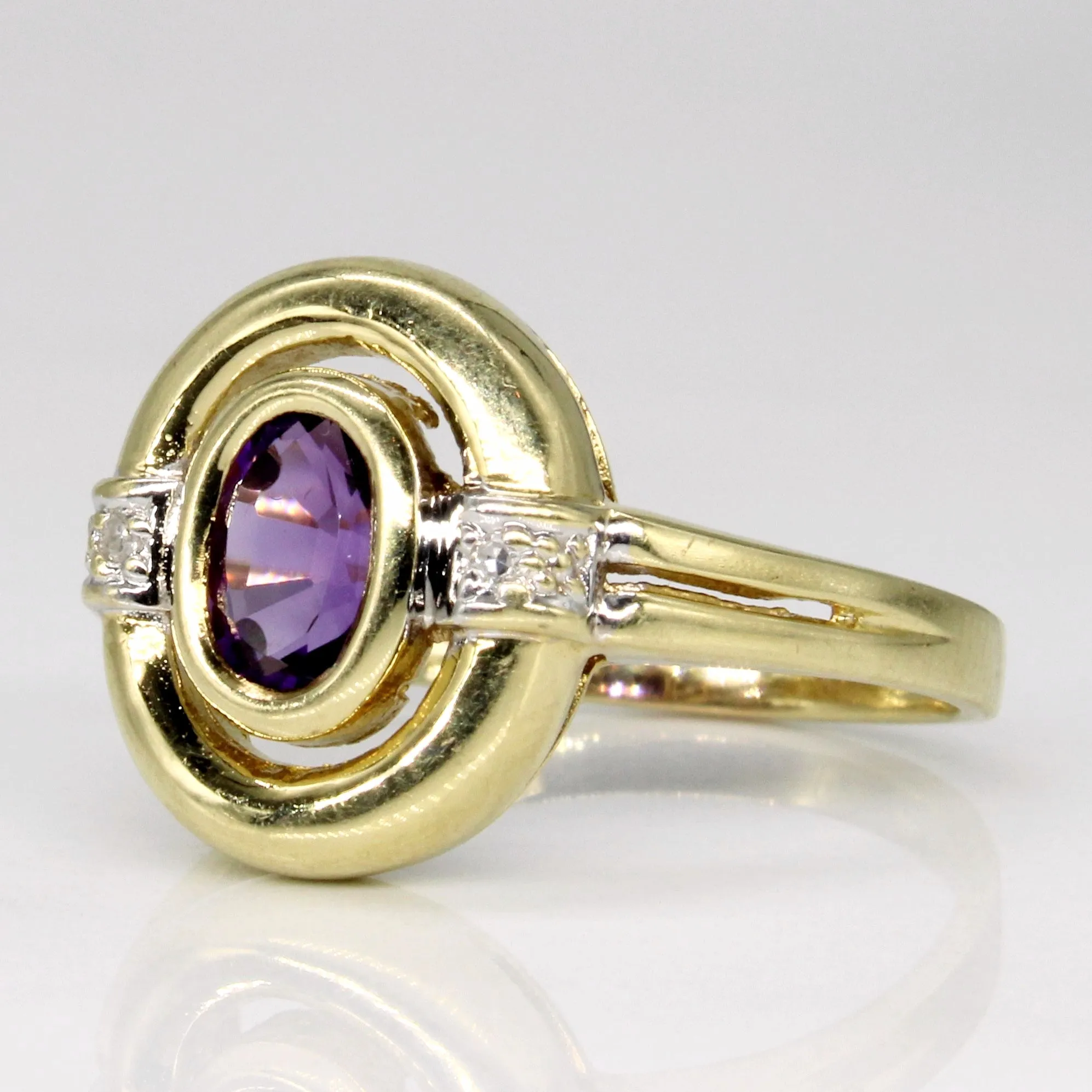 'Birks' Amethyst & Diamond Ring | 0.50ct, 0.01ctw | SZ 7.25 |