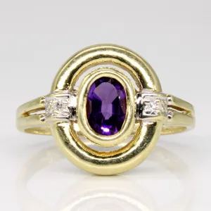 'Birks' Amethyst & Diamond Ring | 0.50ct, 0.01ctw | SZ 7.25 |