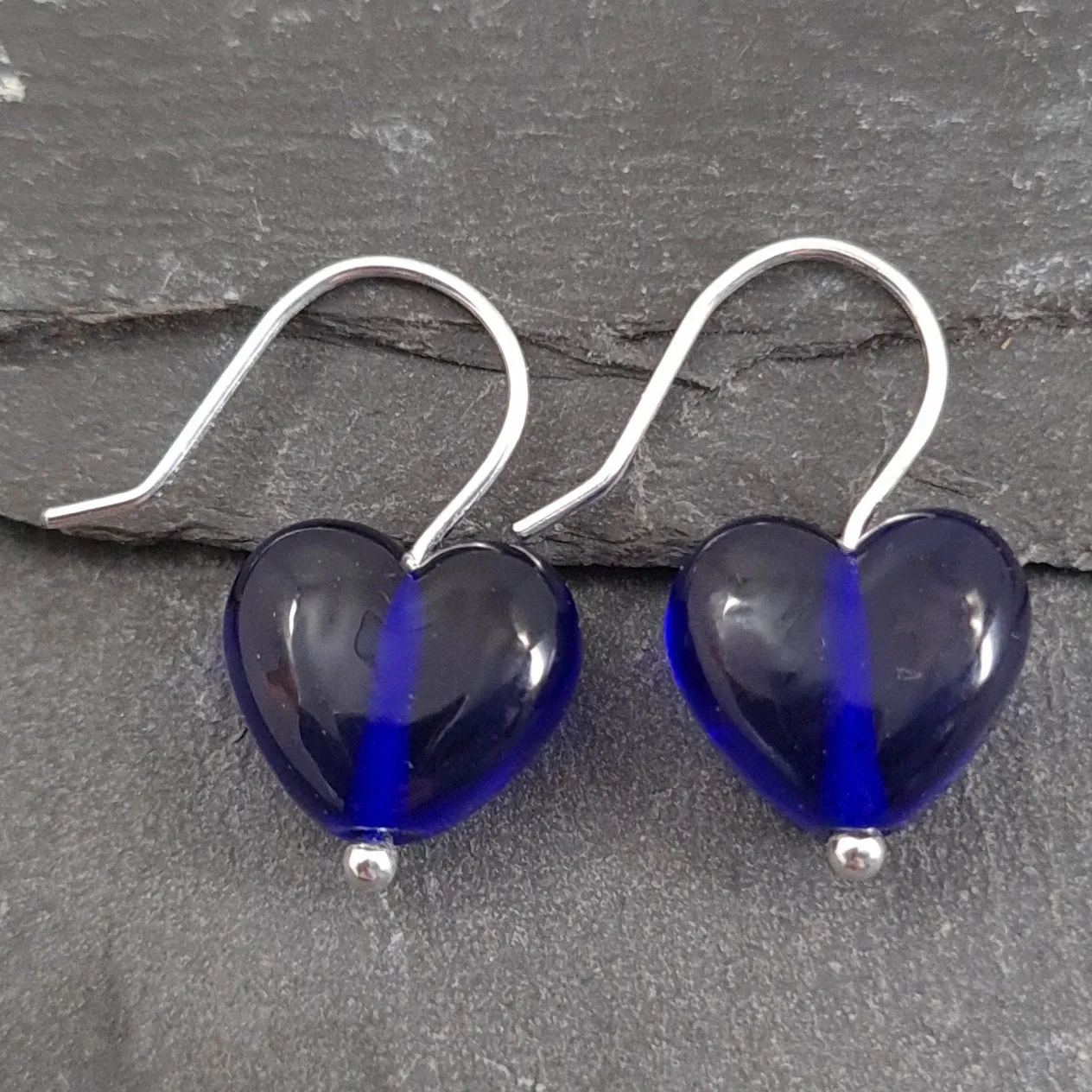 Birthstones in Glass - Cora Heart Hoop Earrings