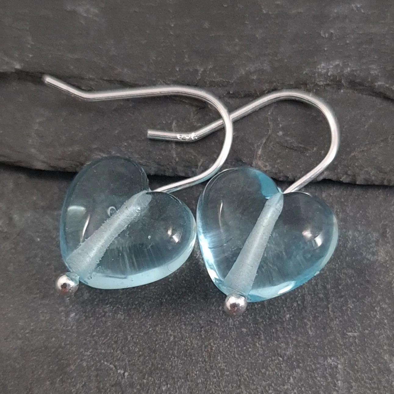 Birthstones in Glass - Cora Heart Hoop Earrings