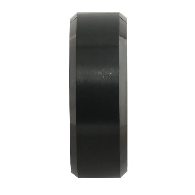 Black Tungsten Beveled Edge Wedding Ring 8mm