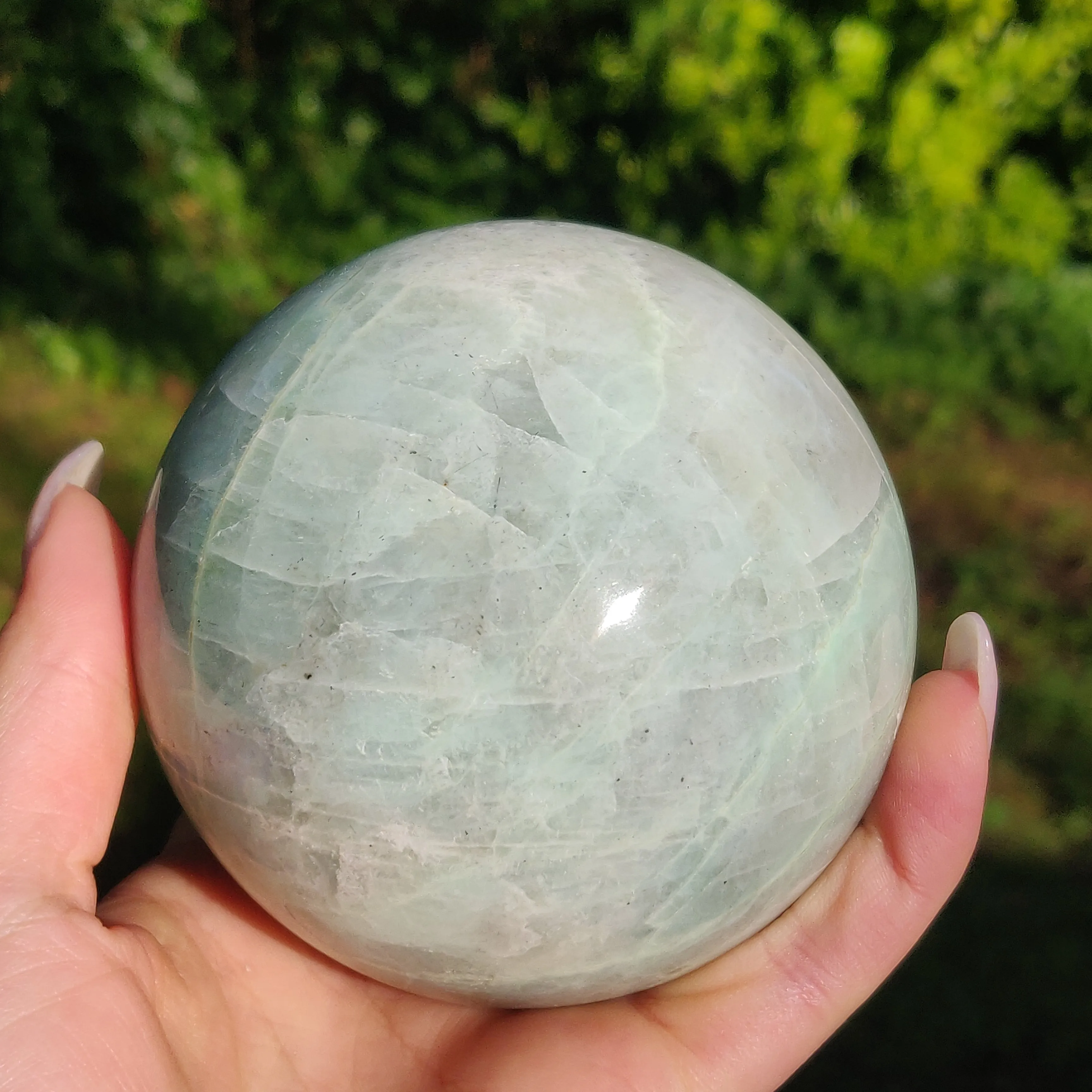 BLUE FLASH Garnierite Sphere (#2)