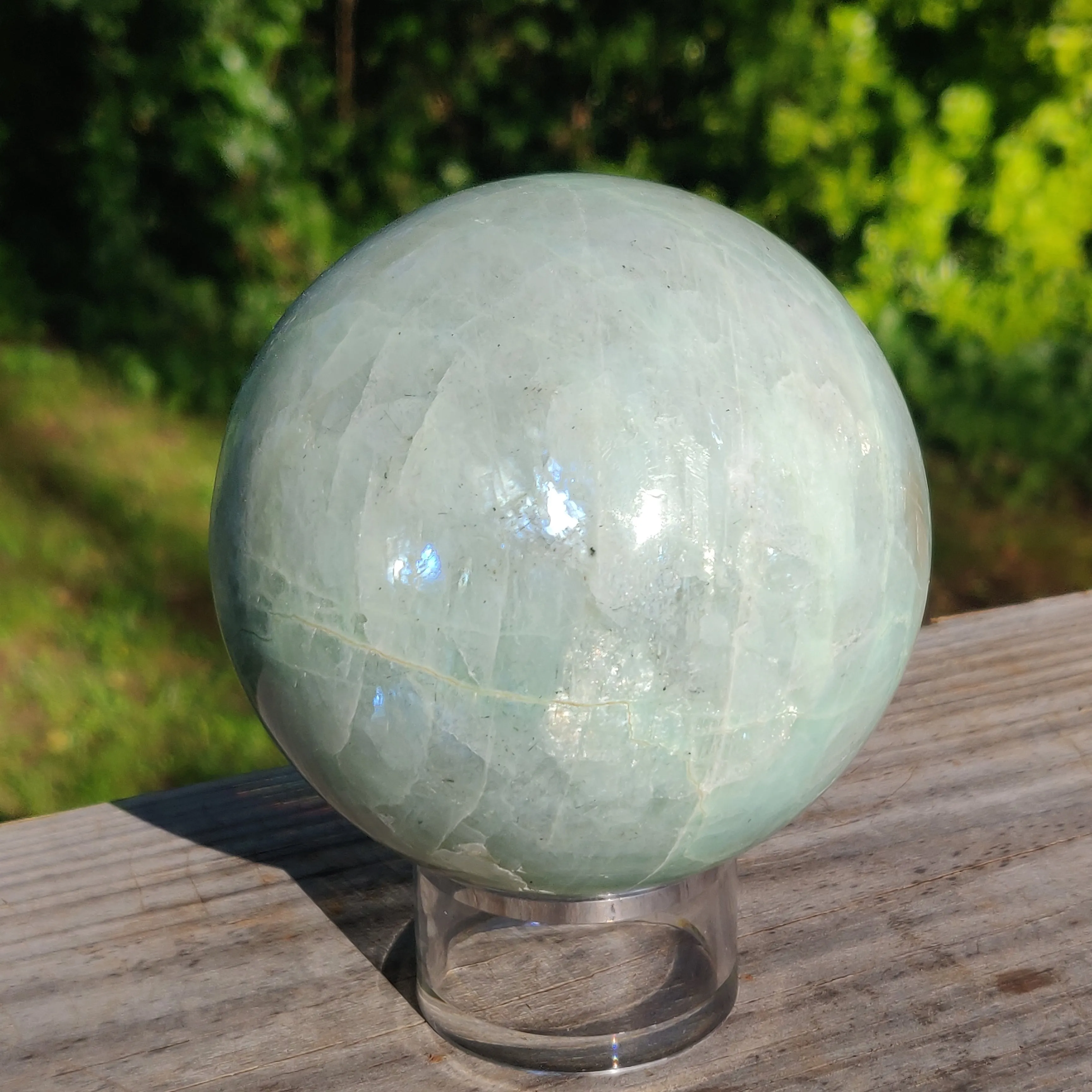 BLUE FLASH Garnierite Sphere (#2)