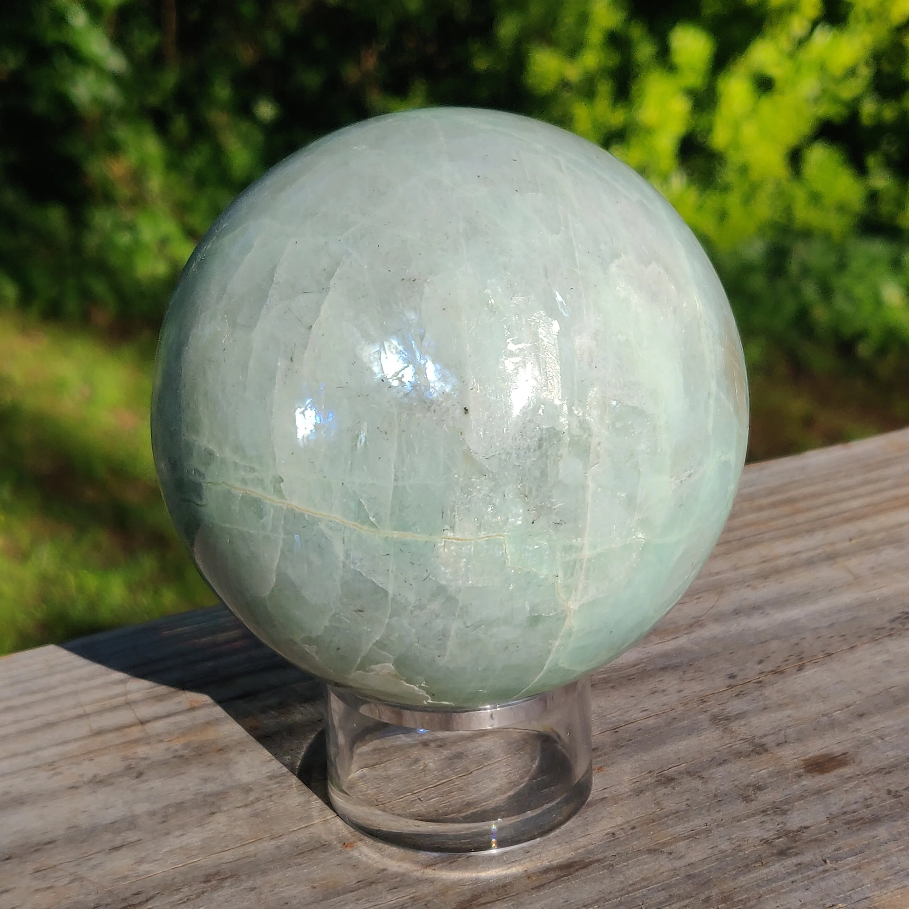 BLUE FLASH Garnierite Sphere (#2)