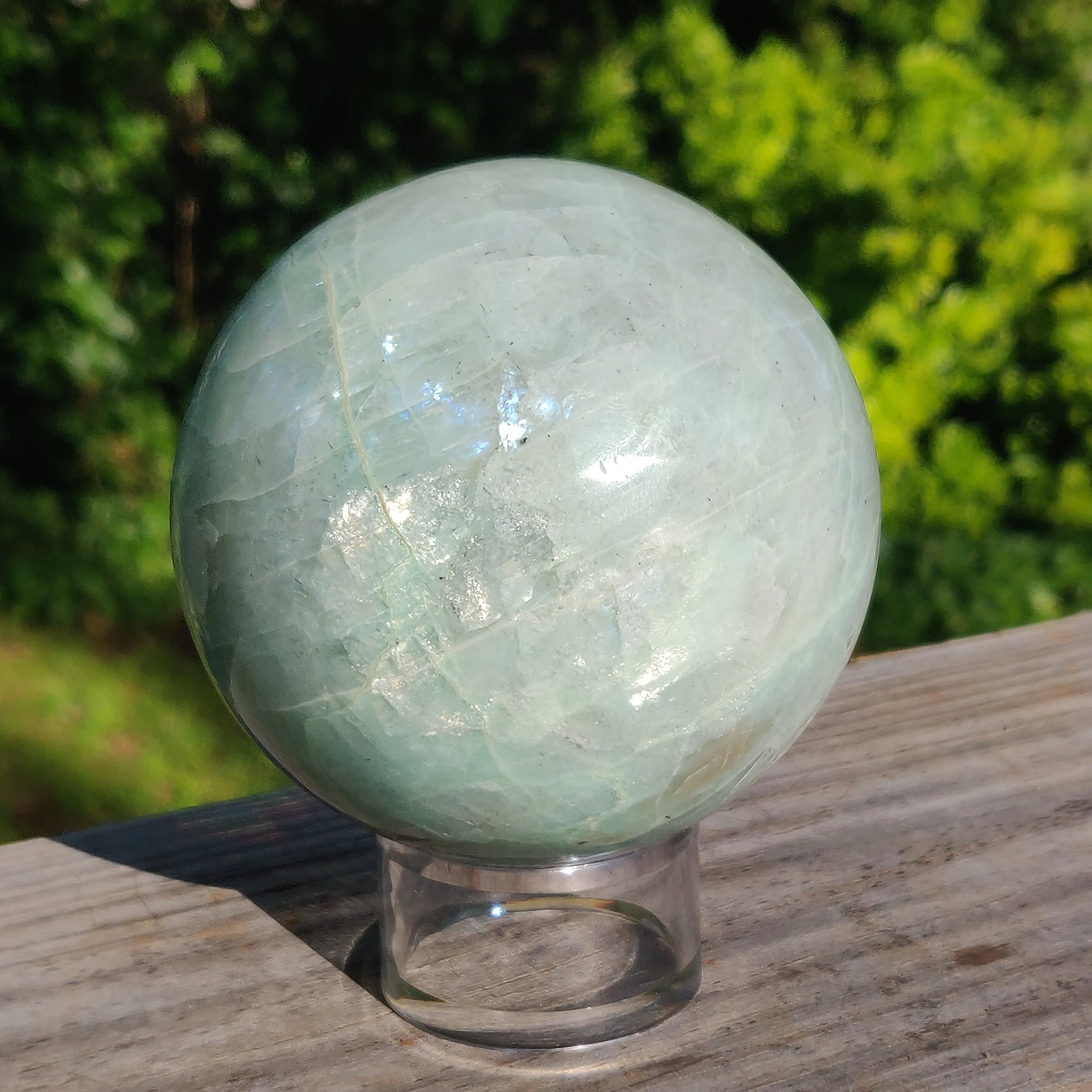 BLUE FLASH Garnierite Sphere (#2)