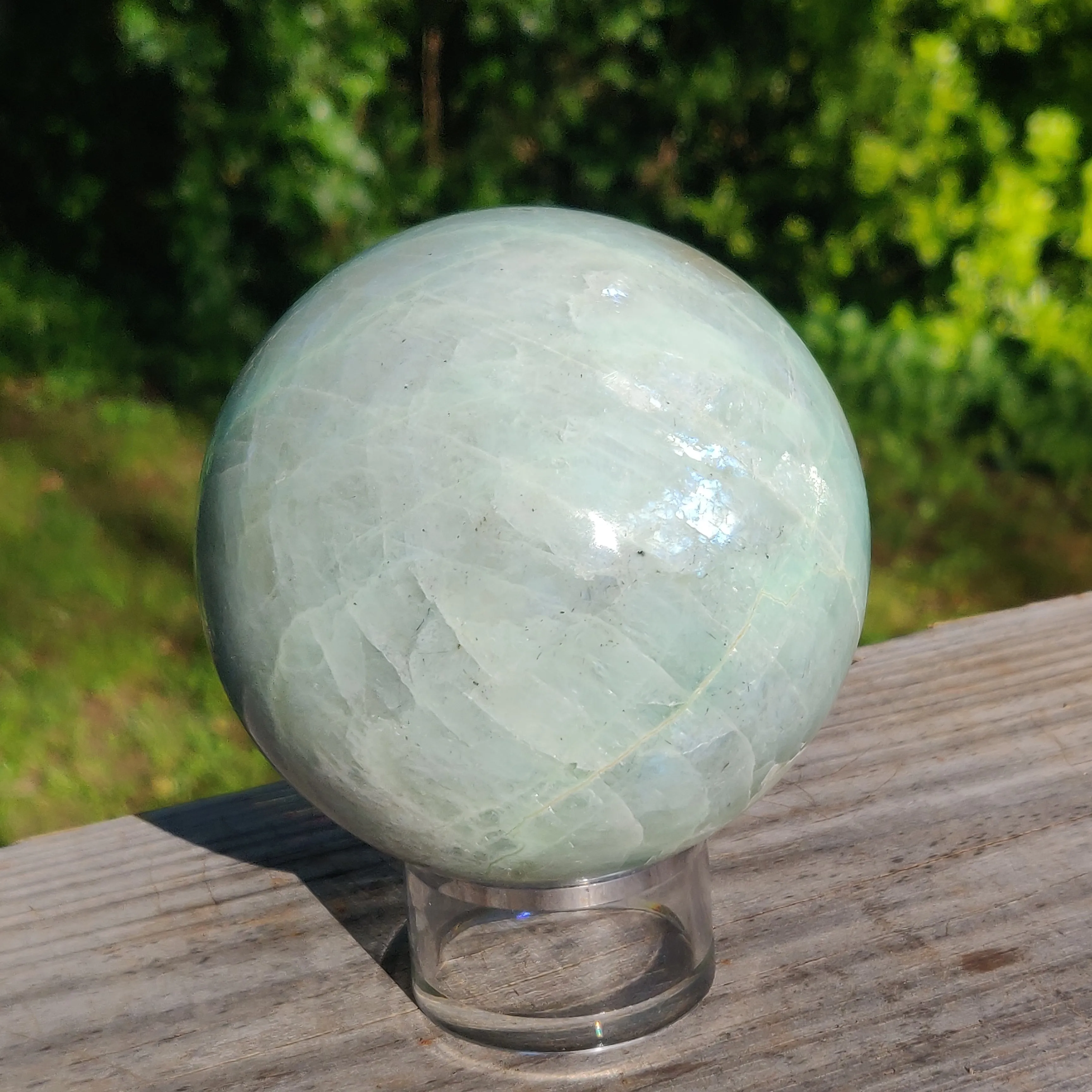 BLUE FLASH Garnierite Sphere (#2)