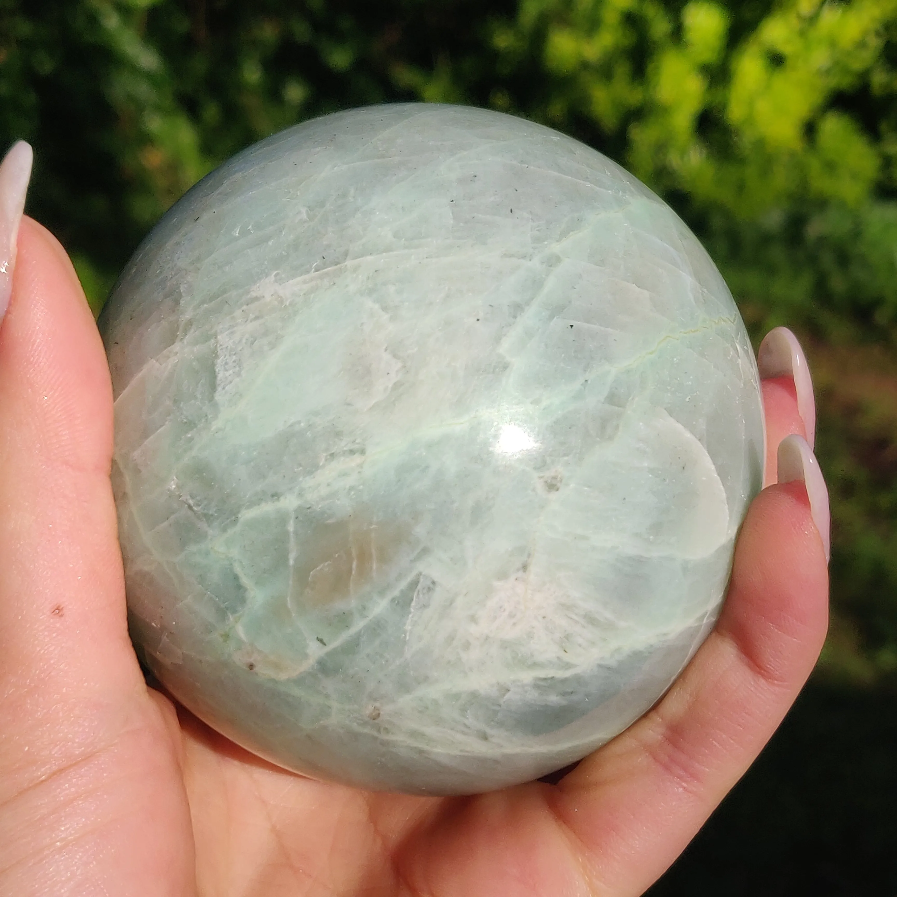 BLUE FLASH Garnierite Sphere (#2)