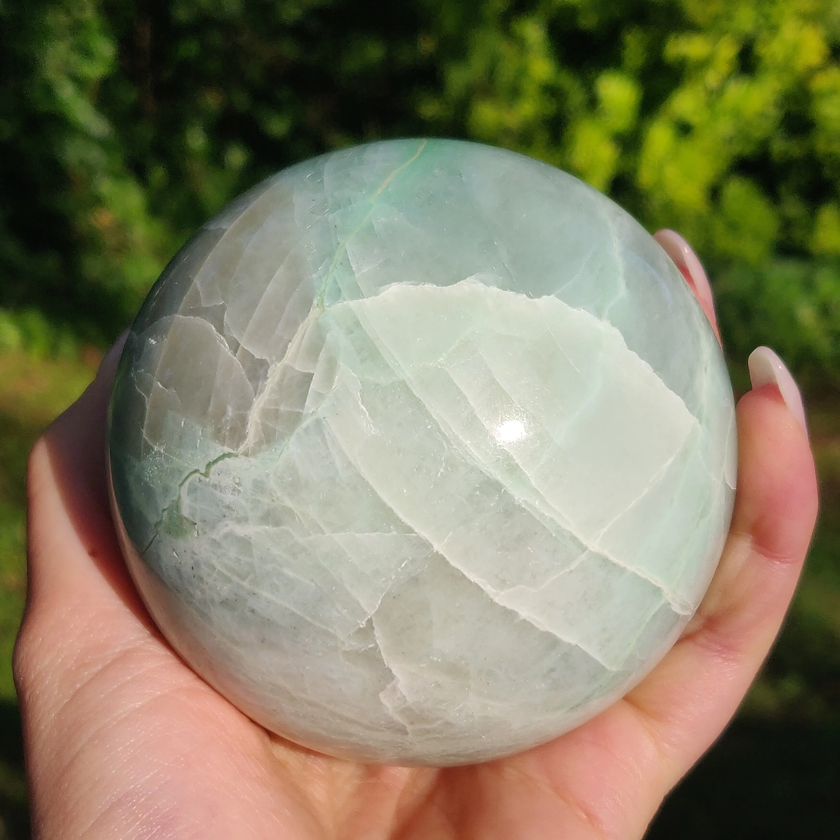 BLUE FLASH Garnierite Sphere (#2)