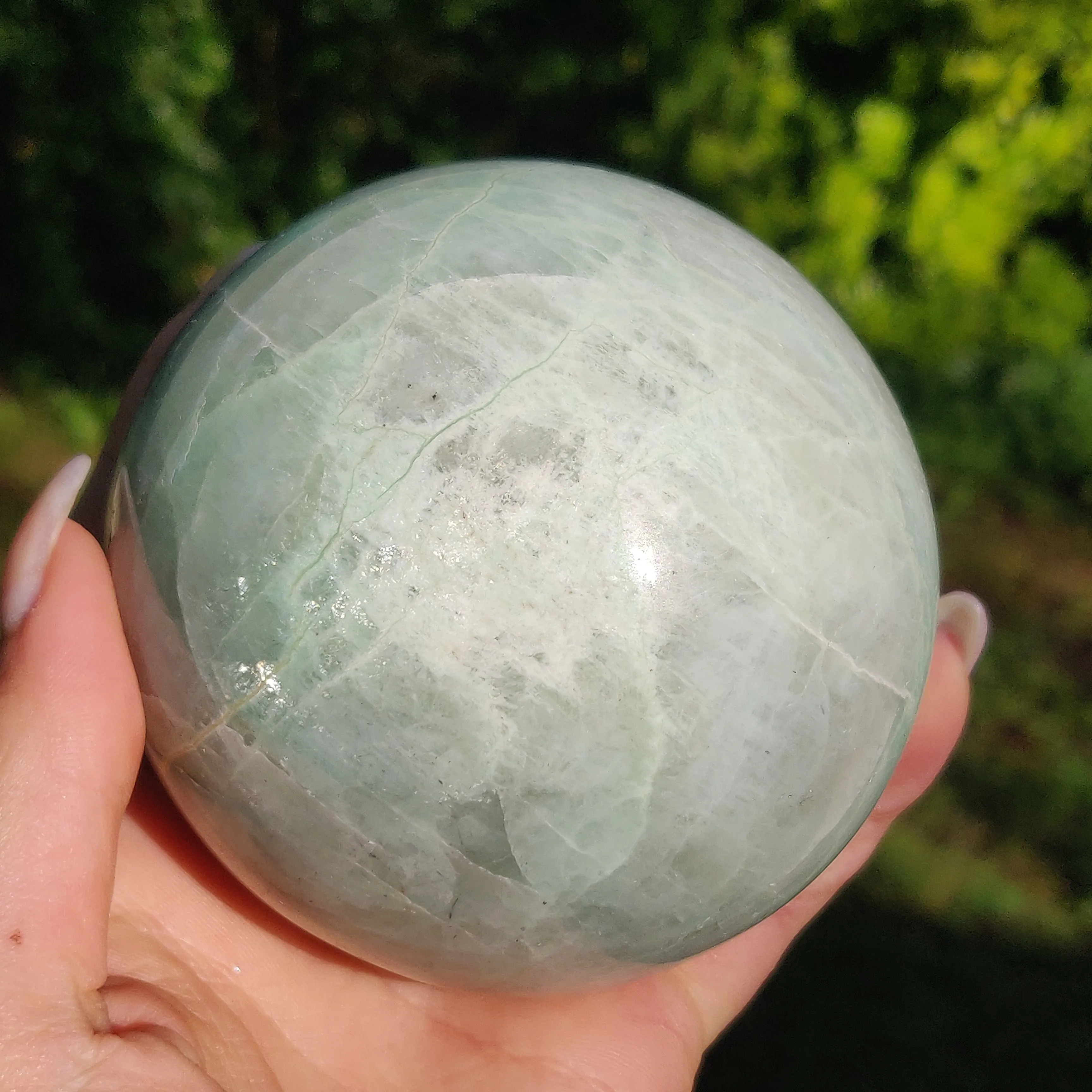 BLUE FLASH Garnierite Sphere (#2)