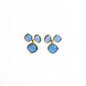 Blue Gemstone Stud Earring