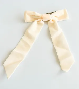 Bowknot Hair Brooch - Beige