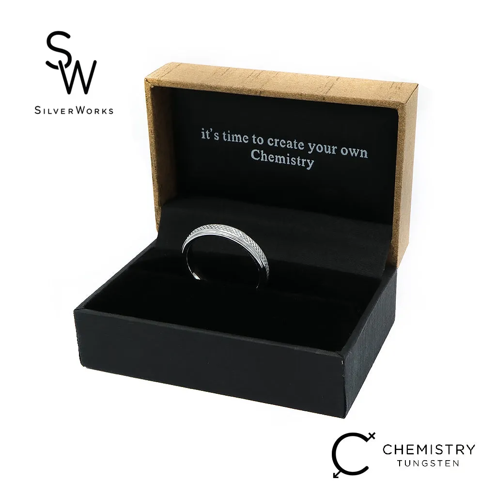 Chad Criss Cross Chemistry Tungsten Collection Wedding Band Ring