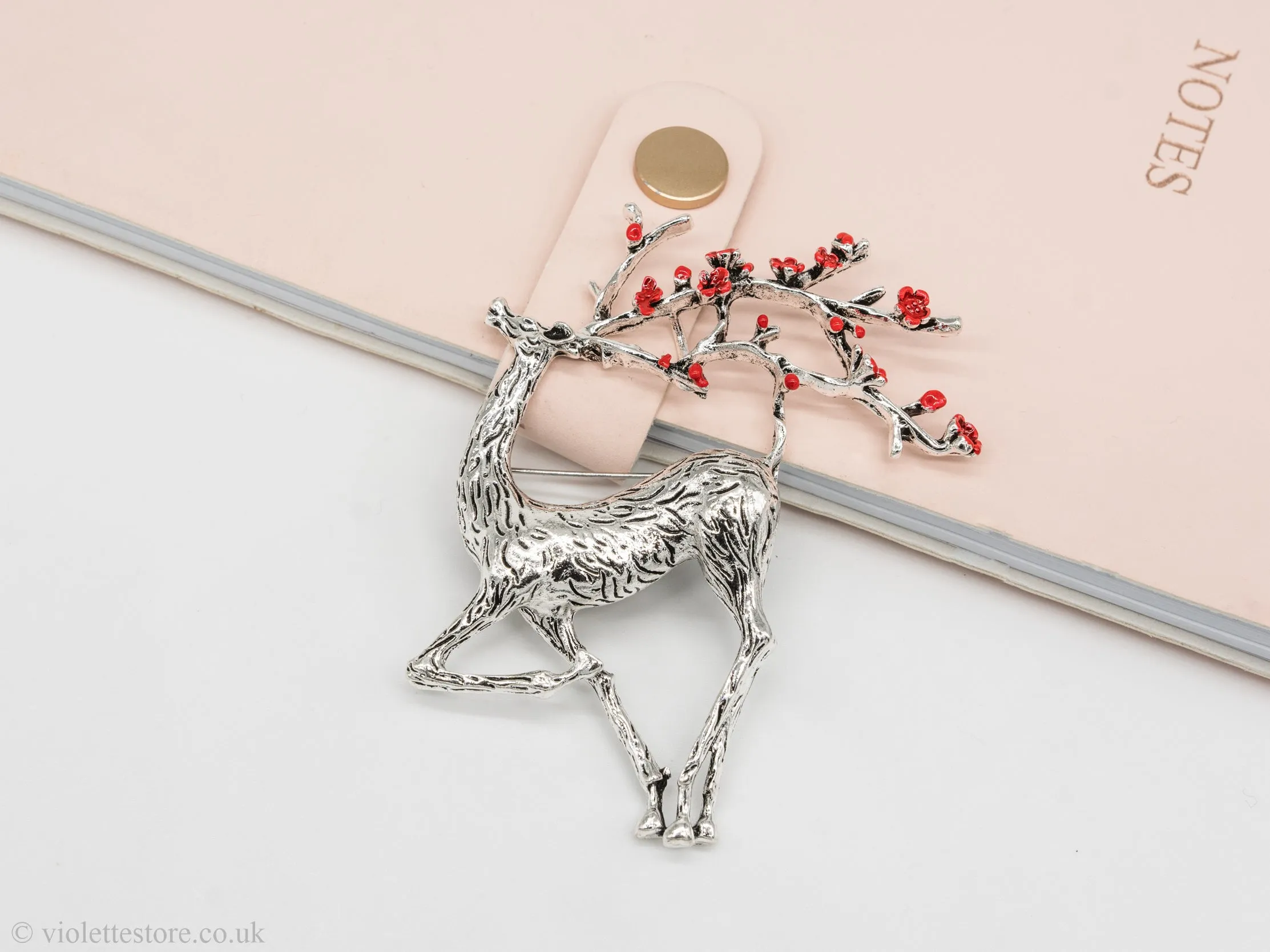 Christmas Deer Brooch 2024