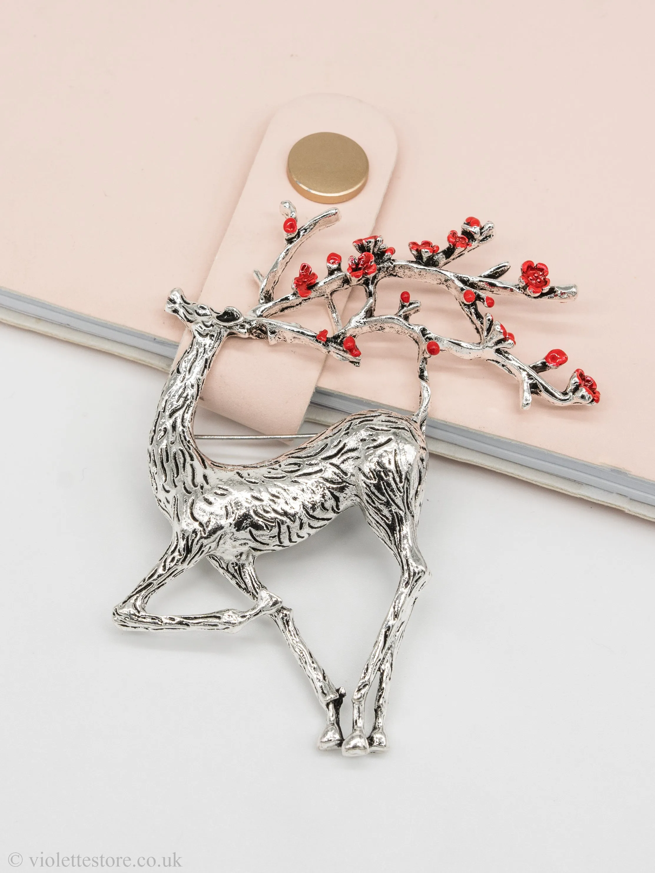 Christmas Deer Brooch 2024