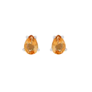 Citrine Pears Studs