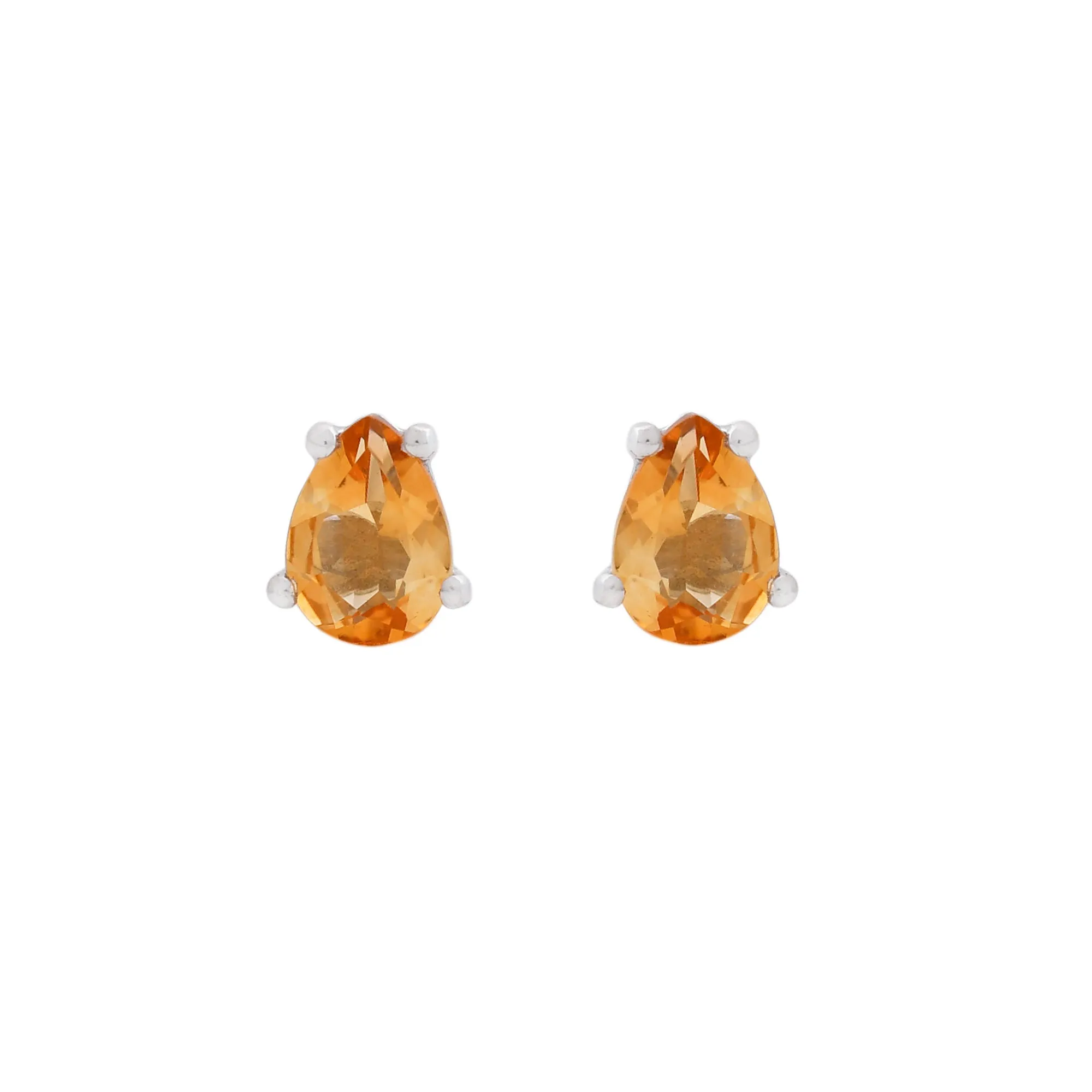 Citrine Pears Studs