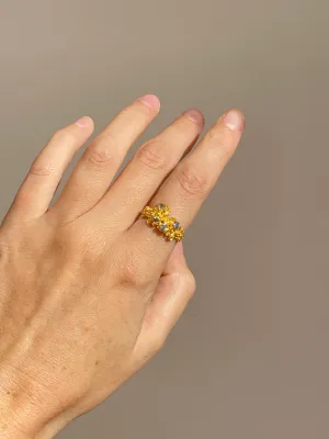 Coral Ring Gold # 5 | Size 7