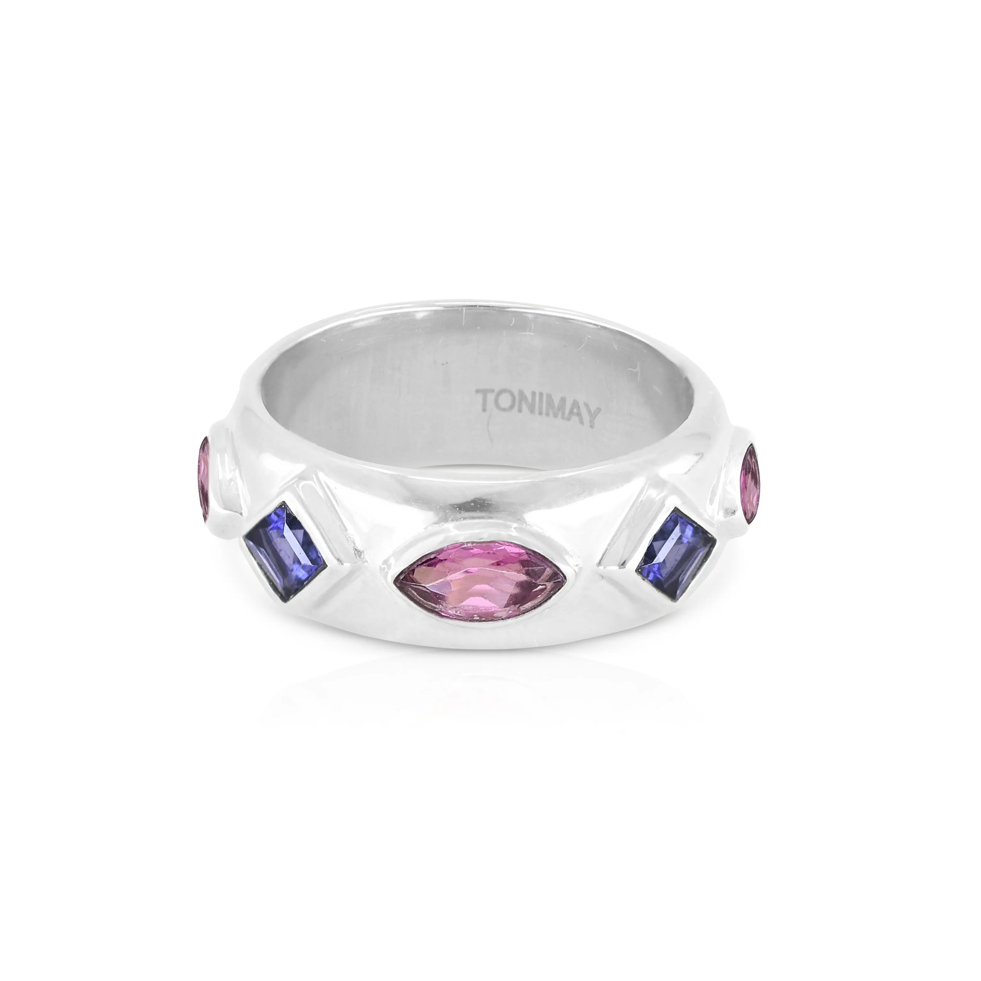 Coronet Iolite & Rhodolite Silver Ring