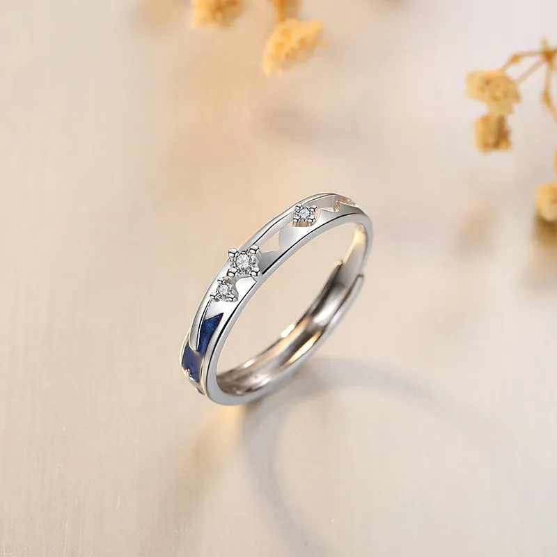 Custom Engraved Moonstone Wedding Rings for Couples