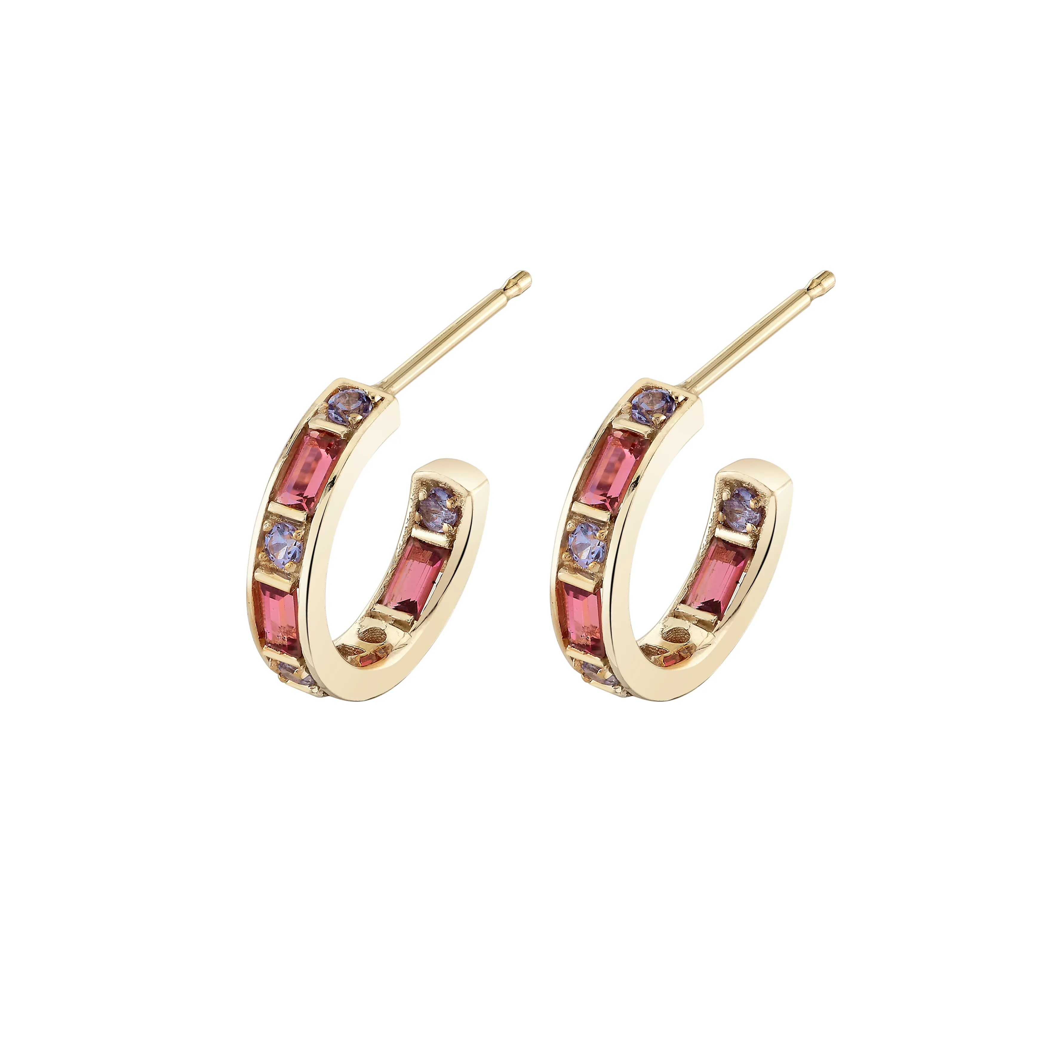 Dahlia Gemstone Hoops